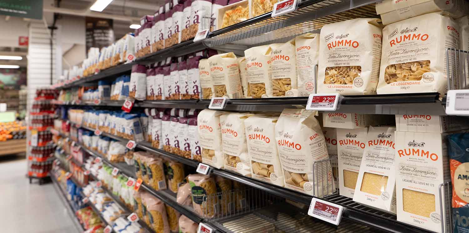 Pasta i tørvareafdelingen