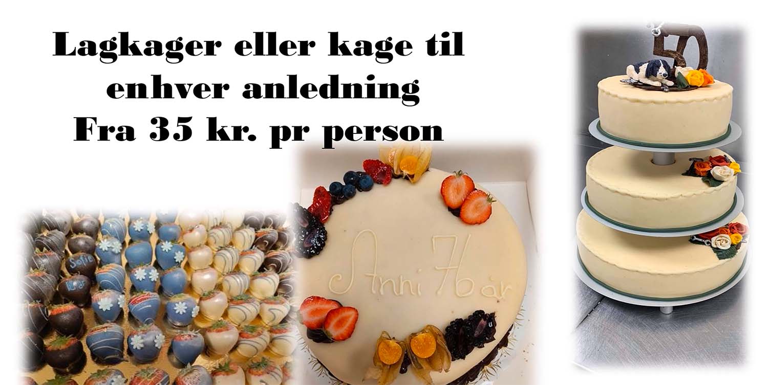 Bryllypskage, lagkage og flødeboller
