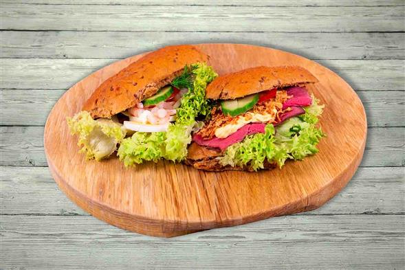 Sandwichbolle med diverse fyld